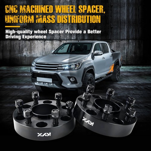 4x 2'' 6 Lug Hubcentric Wheel Spacers Adapters 6x5.5 for Chevy Silverado GMC - Picture 9 of 14
