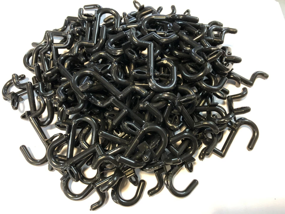 Ganchos de plástico para clavijas minúsculas ganchos en j para tableros de clavijas 100 piezas HECHO EN EE. UU. Foto 2 de 4