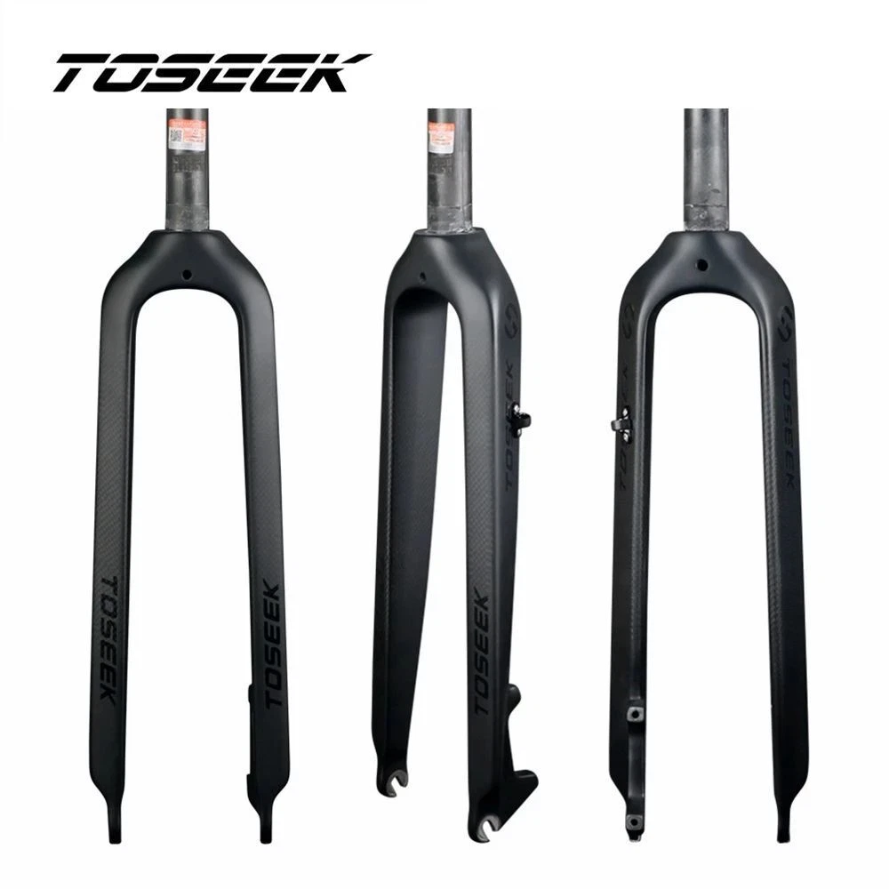 Matte 3K Carbon Fiber Mountain Bike Fork Rigid MTB Bicycle Forks