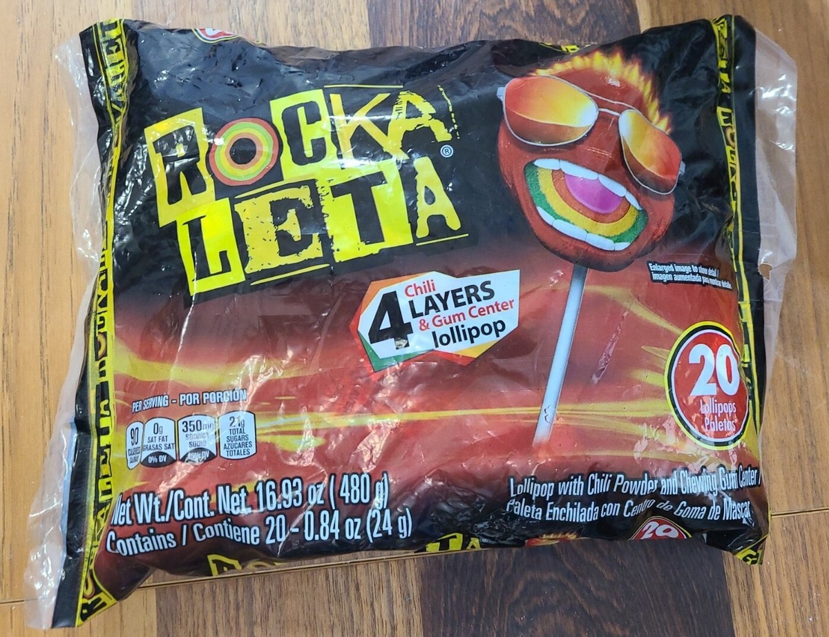 Rockaleta Paleta Bag 20 Lollipops SONRICS MEXICAN CANDY LOLLIPOP