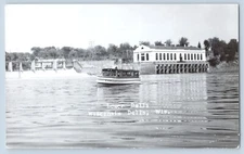 Wisconsin Dells Lower Dells Amphibious Vehicle Real Photo Postcard RPPC 1930-50