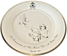 2015 Gorham Lenox Pope Francis Visit Commemorative Plate Bone China Made in USA