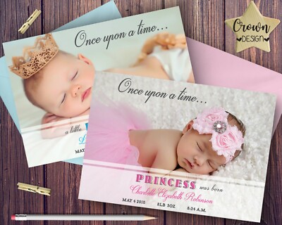 10 Personalised Photo Thank You Cards - Baby Boy Or Girl, Birthday, Christening - UK Made