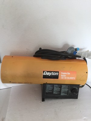 Dayton Portable Propane Gas Heater, LP, 120-130-150,000 BTU 150000 3VE58C |  eBay