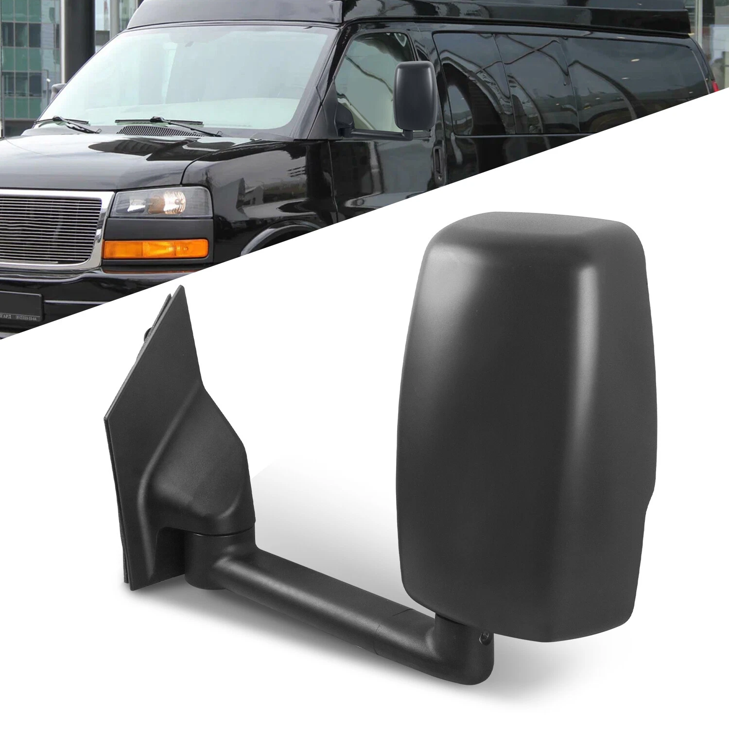 1PC Left Driver Side Manual Tow Mirror For 2003-2017 Chevy Express Savana Van