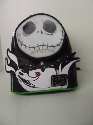 jack skeleton mini backpack Nightmare Before Christmas Set - Bundle 12” Skellington Backpack, Stickers, Button | School Supplies for Kids, Teens & Adults A style to suit every mood The Nightmare Before Christmas Smiling