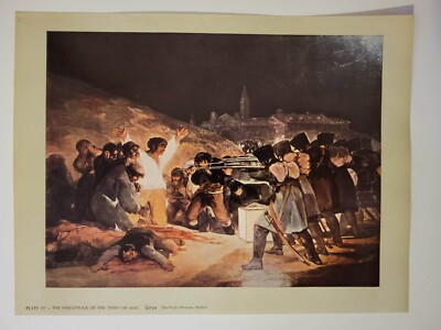 Antiker Druck Metropolit Die Hinrichtungen des Dritten Mai Goya