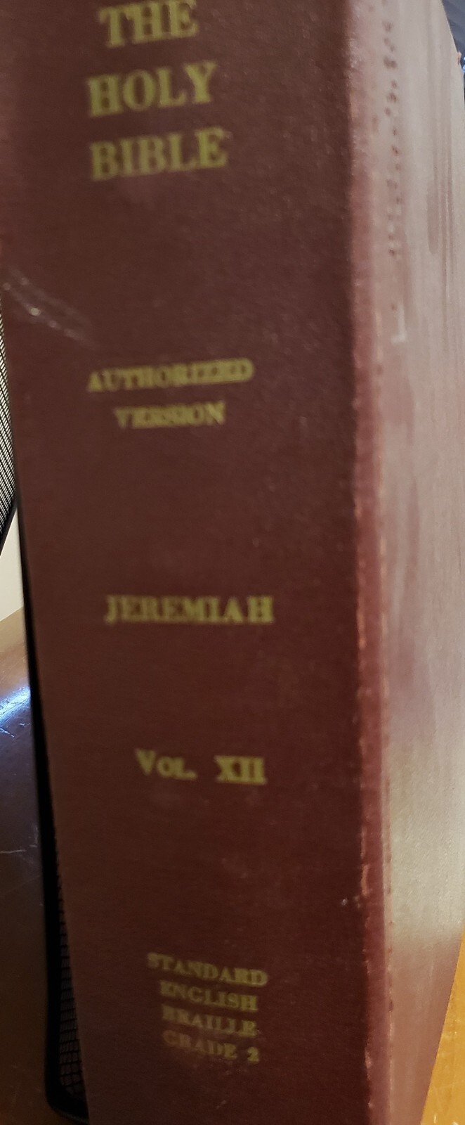 Braille Holy Bible, Authorized Ver, King James Version, Vol XII, Jeremiah eBay