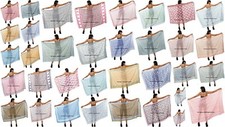 Lot of 30 wholesale pareo dress sarong retro boho fashion scarves cotton Indian