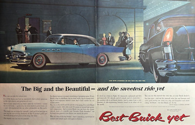 1956 Buick Automobiles Best Yet Big Beautiful 322 Ci Engine V-8 VTG Print Ad