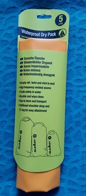 1x Summit Waterproof Dry Pack 5L schwimmt sicher/gelb/zusätzlicher Schultergurt!