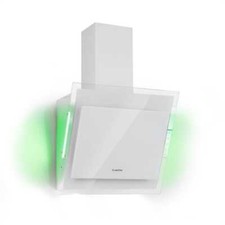 Cooker Hood 60cm LED Angled Kitchen Extractor Fan Chimney Hood Glass Touch White