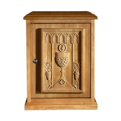 Tabernacle, Chalice, Host and Grape Tabernacle - Medium Oak, 20'' H Tabernacles