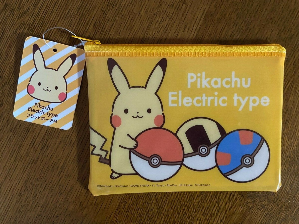 POKEMON Pikachu Electric Flat Pouch M/Lsize Japan limited