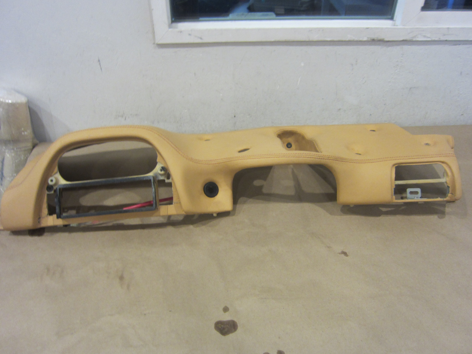 Ferrari 360 - LH Lower Dash Panel Tan With Red Stitching - P/N  63547300