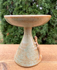 Art Pottery Pedestal Candle Holder Trinket Dish Ring Dish Gecko Lizard Accent — photo 8