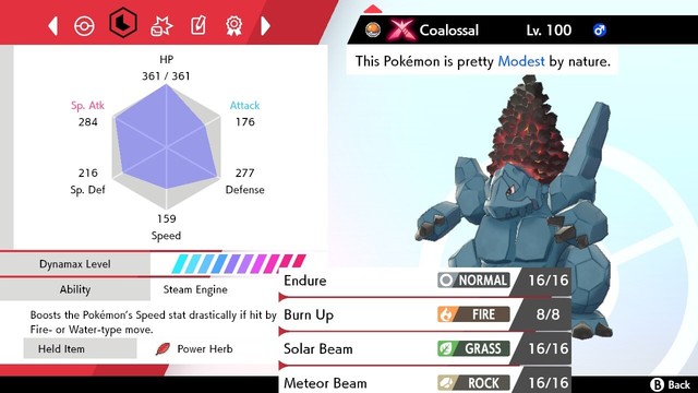 Pokemon Sword and Shield 6iv Shiny Coalossal - FAST DELIVERY! Pokemon Sword and Shield 6iv Shiny Coalossal - FAST DELIVERY!