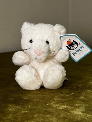 NEU Jellycat Baby Poppet Kätzchen Brandneu mit Etikett kleines Kätzchen Stofftier selten Katze Plüschtier im Ruhestand