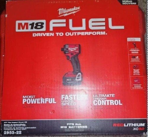 Milwaukee 2953-22 M18 FUEL 1/4" Hex Impact Driver Kit Cordless Brushless NEW