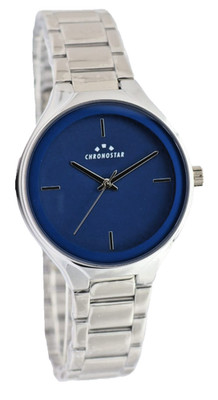 Chronostar Herrenuhr Quarz Analog R3753320002 Edelstahl Blau 38 mm Neu OVP