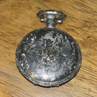 Vintage 80’s Engraved Silver-Tone Full Hunter Pocket Watch Hunting Theme Manual — photo 1