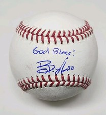 Brewer Hicklen Signed Autographed Game Used Major League Baseball BRAVES 