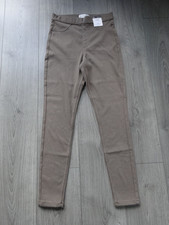 M&S MARKS & SPENCER MOCHA HIGH RISE COSY JEGGINGS UK SIZE 10 REG