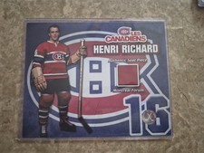 Henri Richard Montréal Canadiens Piece Of History Picture With Coa