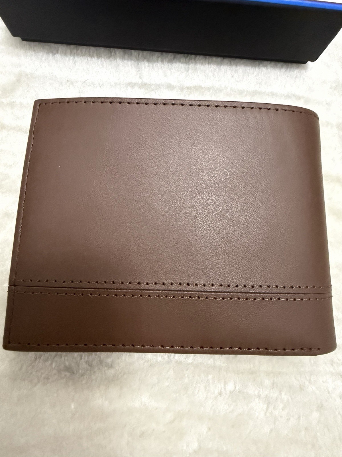 Tommy Hilfiger Brown Leather Coin Pocket Wallet Mens Credit Card Holder Gift Box image 9