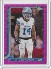 2025 Topps Chrome Football Amon Ra St Brown Pink Wave 123/250 #98 Lions (KH2)