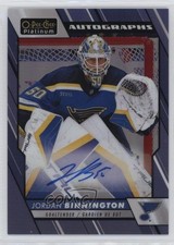 2023-24 O-Pee-Chee Platinum Blue Rainbow Jordan Binnington #BA-JB Auto 0kr0