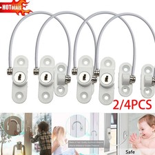 Window Door Cable Restrictor Child Safety Lock UPVC PVC Key Lockable White UK