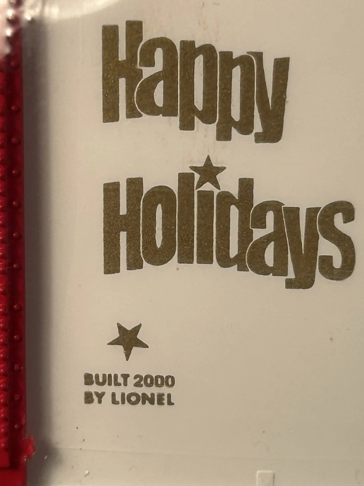 LIONEL #36212 EMPLOYEE CHRISTMAS BOX CAR for year 2000 VERY SCARCE ITEM NEW/OB! - Image 4 of 4