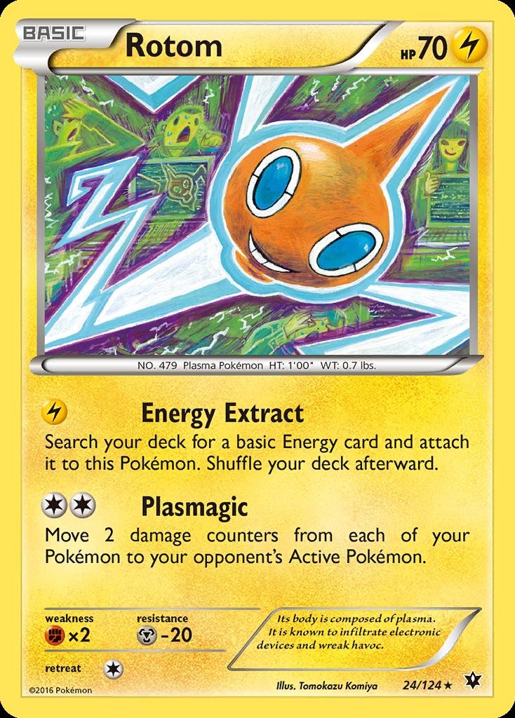 Pokemon Rotom (24/138) Fates Collide LP REVERSE HOLO