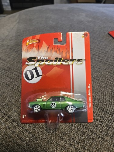 Johnny Lightning The Spoilers 1969 Chevy Nova SS Green W/ Yellow White Stripes - Picture 2 of 5
