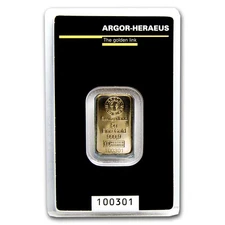 5 gram Gold Bar - Argor-Heraeus KineBar Design (In Assay)