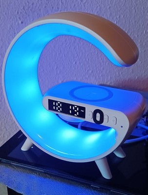 Kontaktlos Laden Station + Alarm Clock LED Modi