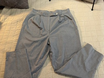 Emanuel Ungaro Liberte Pants 16/50 Houndstooth Pleated Elastic Side Button Slack