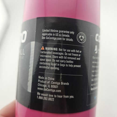 Contigo 24 oz Ashland Chill Water Bottle Insulated Stainless Steel 24 hrs Cold - Picture 12 of 12