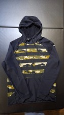 Nike Dri-Fit Camo Fleece Hoodie Pullover Sweatshirt Mens L Black/Green/Brown
