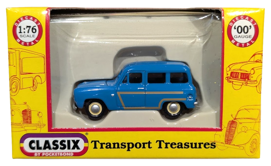 1:76 Scale Classix by Pocketbond EM76871 Ford 100E Squire Estate - Blue