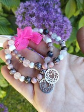 friendship bracelets ( rhodonite, howlit)