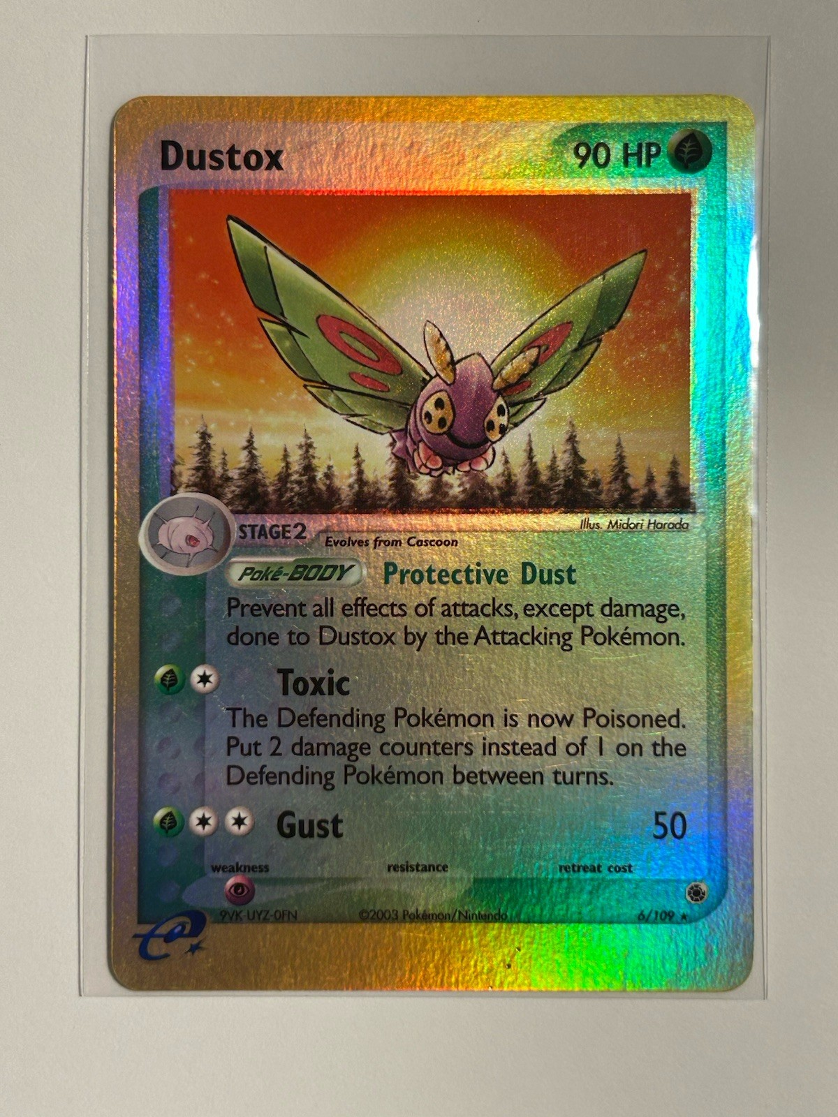Dustox Ex Ruby Sapphire Reverse Holo 6/109 Near Mint Condition