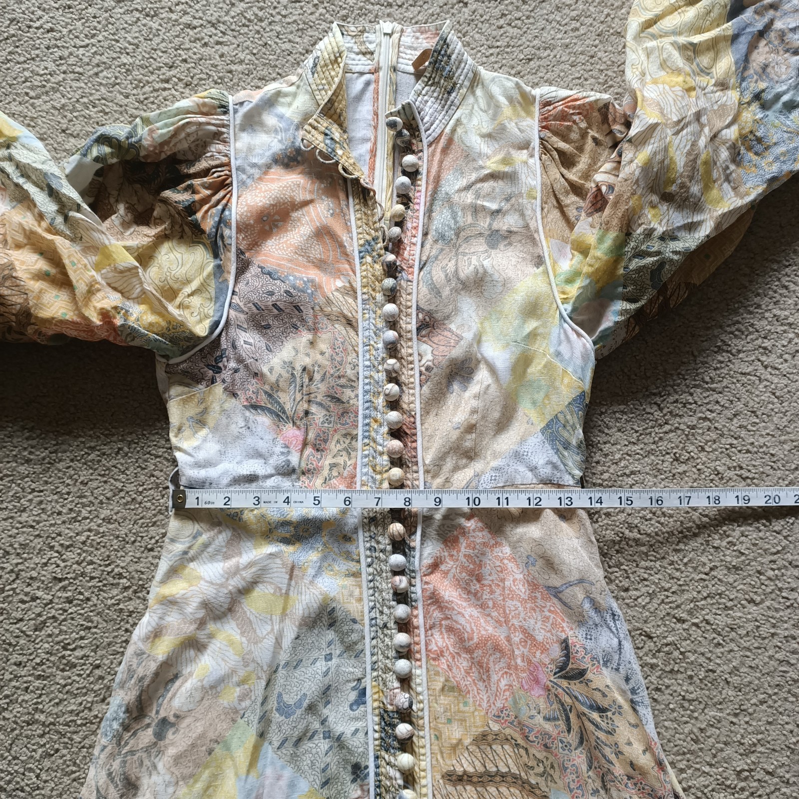 Zimmermann Brightside Batik Patchwork Midi Dress … - image 13