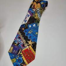 Vintage 90s Nicole Miller Tie 100 Silk Hand Sewn 1992 Vegas