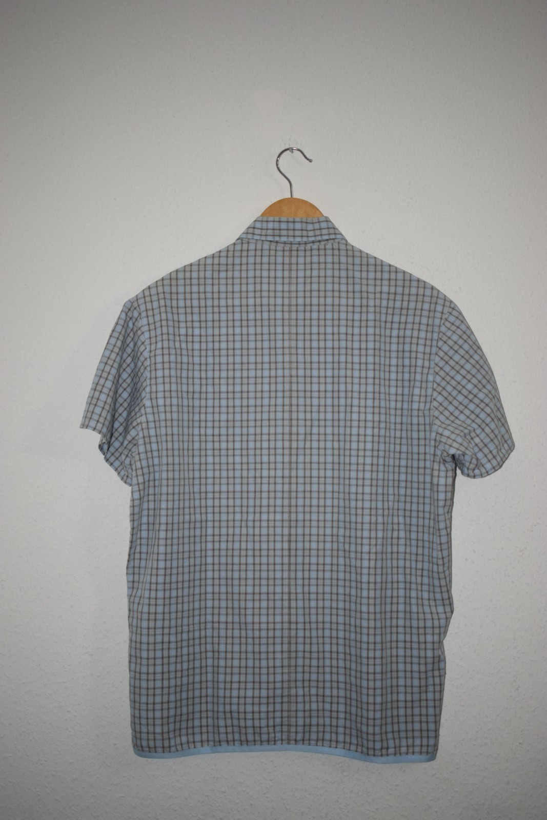 Hugo Boss Blue & Brown Plaid Short Sleeve Shirt image 3