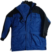 Starter 2 In 1 Jacket Puffer Vest Men Small Royal Blue Nylon Hooded Outdoors Ski