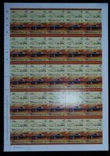 AUTOMOBILES FEUILLE COMPLETE 50 TIMBRES DE 1984-1 NEUFS** BONNE VALEUR.