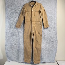 Lee Union Alls Coveralls Jumpsuit Womens Small Tan Long Sleeve Workwear Chore