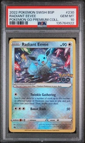 PSA 10 RADIANT EEVEE #230 BLACK STAR PROMO 2022 POKEMON SWSH SWORD & SHEILD